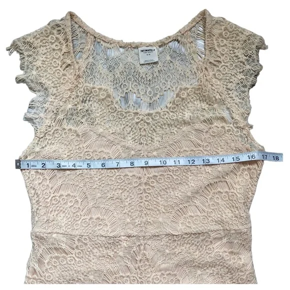 Free People - Intimately Free - Sleeveless Lace Bodycon Style - Size M - Beige - Picture 7 of 15
